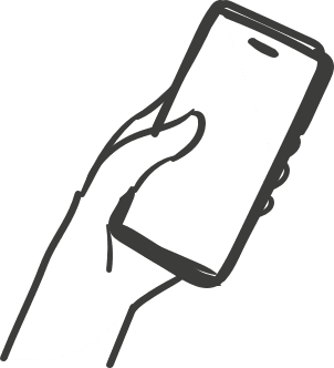 Illustration Phone in einer Hand